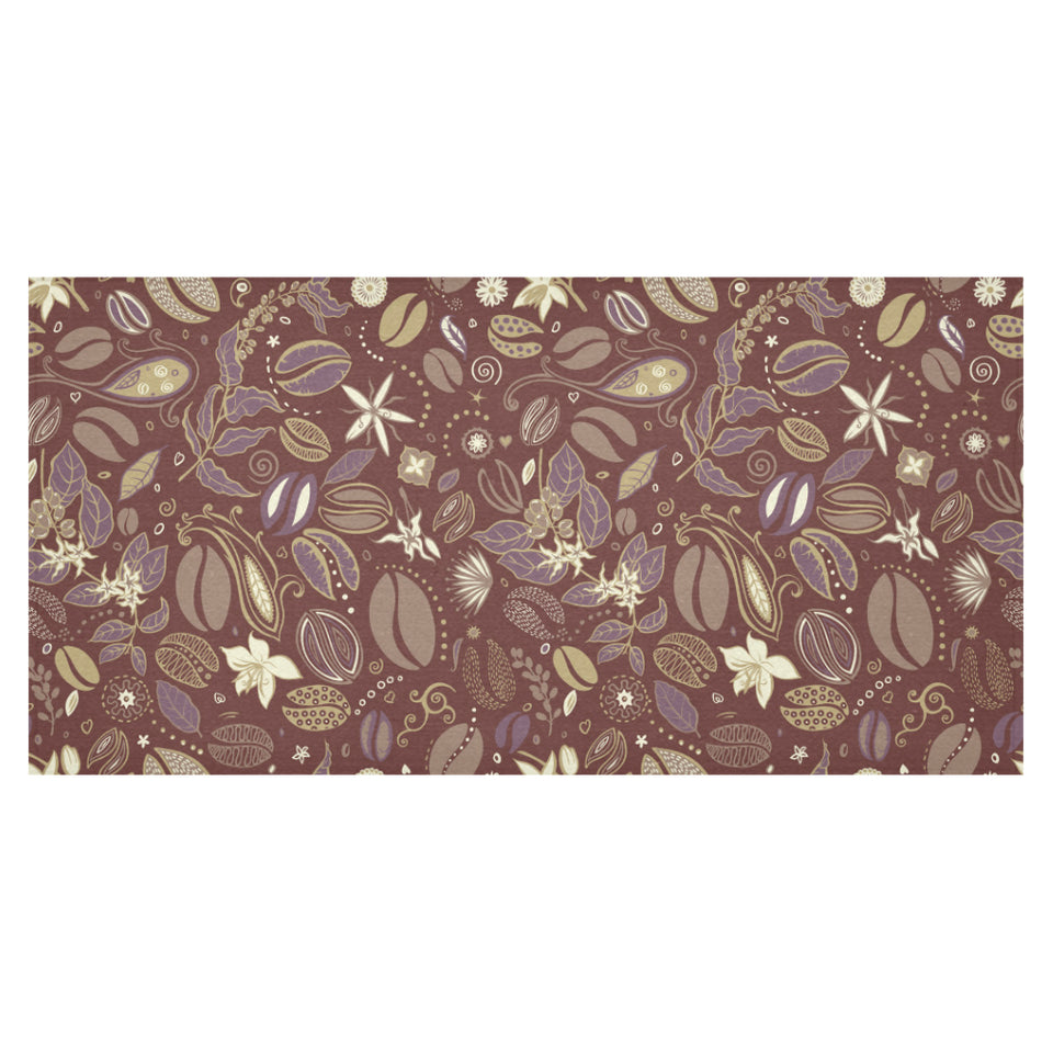 Coffee bean flower pattern Tablecloth
