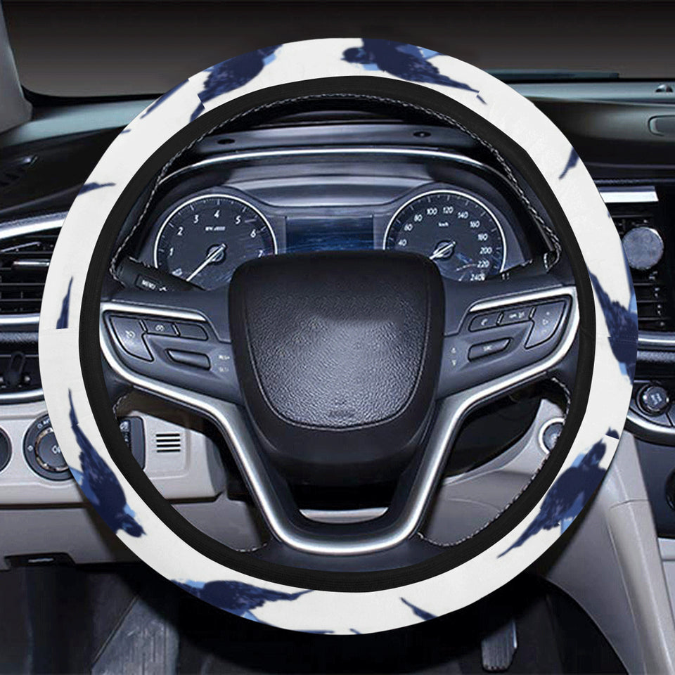 Swallow Pattern Print Design 03 Car Steering Wheel Cover