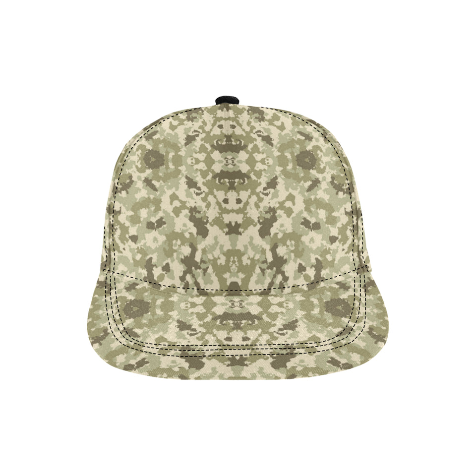 Light Green camouflage pattern All Over Print Snapback Cap