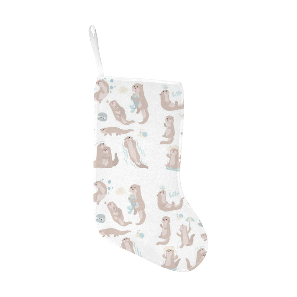 Cute sea otters pattern Christmas Stocking