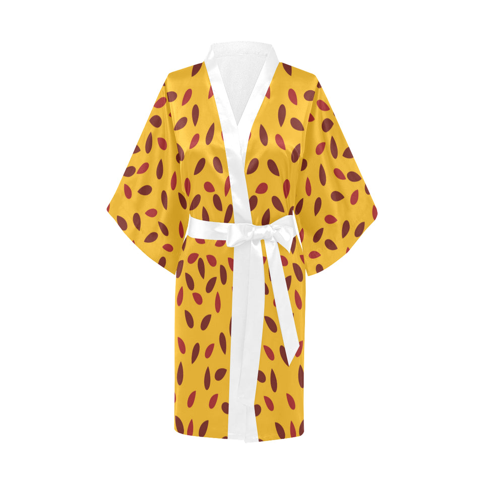 Passion fruit texture Women's Short Kimono Robe
