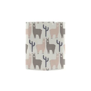 Llama Alpaca pattern Morphing Mug Heat Changing Mug