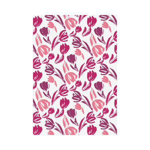 pink sketch tulip pattern House Flag Garden Flag