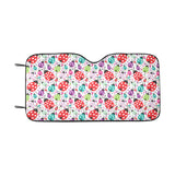 Ladybug Pattern Print Design 03 Car Sun Shade