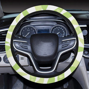 Green Peas Pattern Print Design 03 Car Steering Wheel Cover