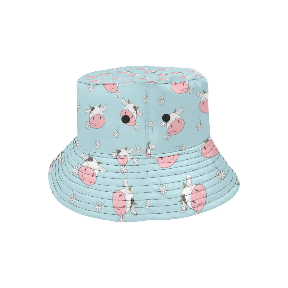 Cute cow flower pattern Unisex Bucket Hat