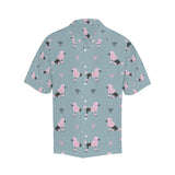 poodle dog pattern Men's All Over Print Hawaiian Shirt