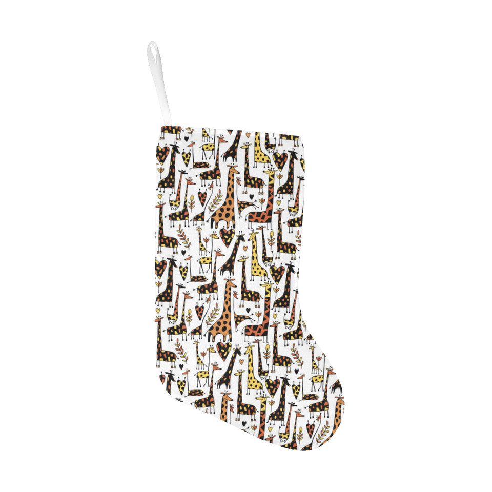 Giraffe Pattern Print Design 05 Christmas Stocking