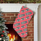 Camera Pattern Print Design 05 Christmas Stocking
