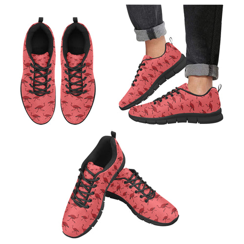Ostrich Pattern Print Design 03 Men's Breathable Sneakers ( Model 055)