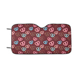 Pretzels Pattern Print Design 05 Car Sun Shade