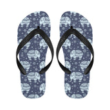 Elephant tribal design pattern Unisex Flip Flops