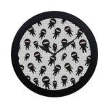 Ninja pattern plaid background Elegant Black Wall Clock