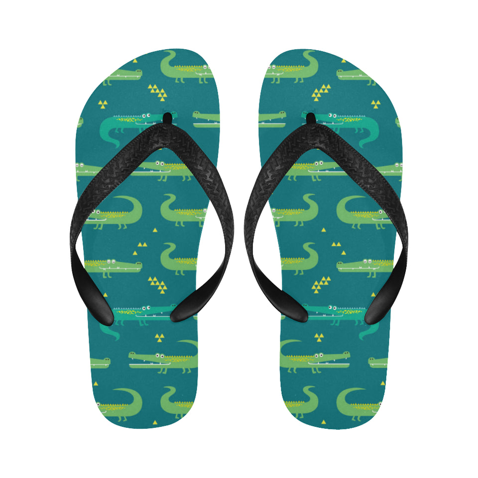 Crocodile pattern Unisex Flip Flops