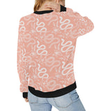 Snake lilies flower pattern Women's Crew Neck Sweatshirt