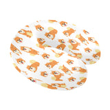 Brown pomeranian pattern U-Shaped Travel Neck Pillow