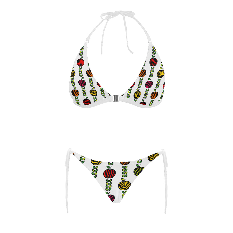 colorful apples leave zebra stripe Sexy Bikinis Two-Piece Swimsuits