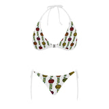 colorful apples leave zebra stripe Sexy Bikinis Two-Piece Swimsuits