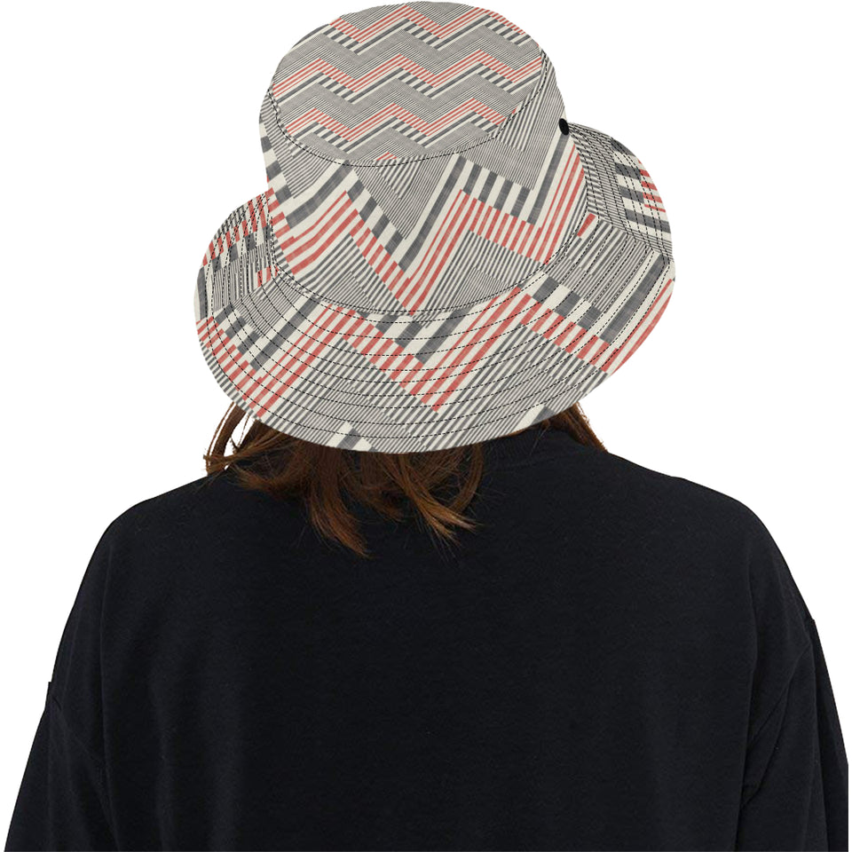 zigzag chevron striped pattern Unisex Bucket Hat