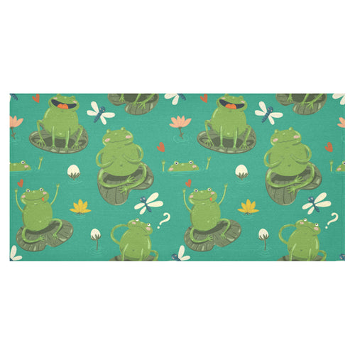 Cute frog dragonfly design pattern Tablecloth