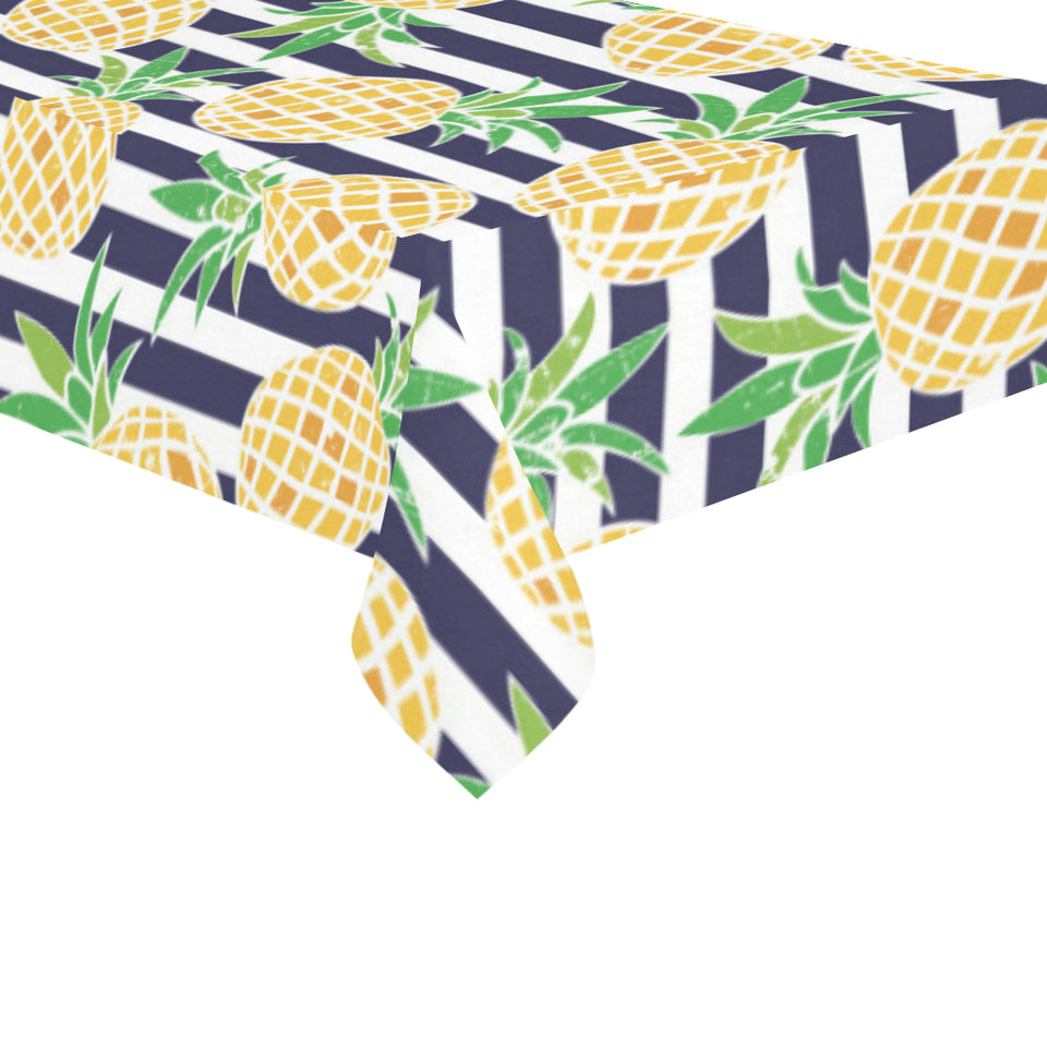 Pineapples pattern striped background Tablecloth