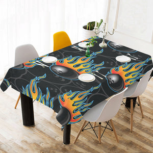 Bowling balls flame pattern Tablecloth
