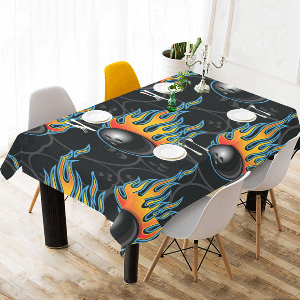 Bowling balls flame pattern Tablecloth