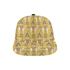 Camels ethnic motif pattern All Over Print Snapback Cap