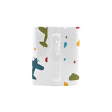 Airplane star cloud colorful Classical White Mug (Fulfilled In US)