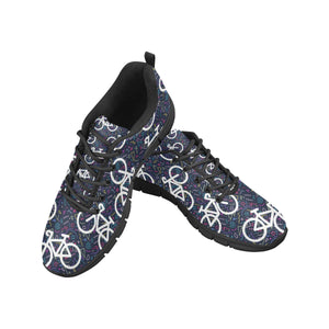 Bicycle Pattern Print Design 03 Men's Breathable Sneakers ( Model 055)