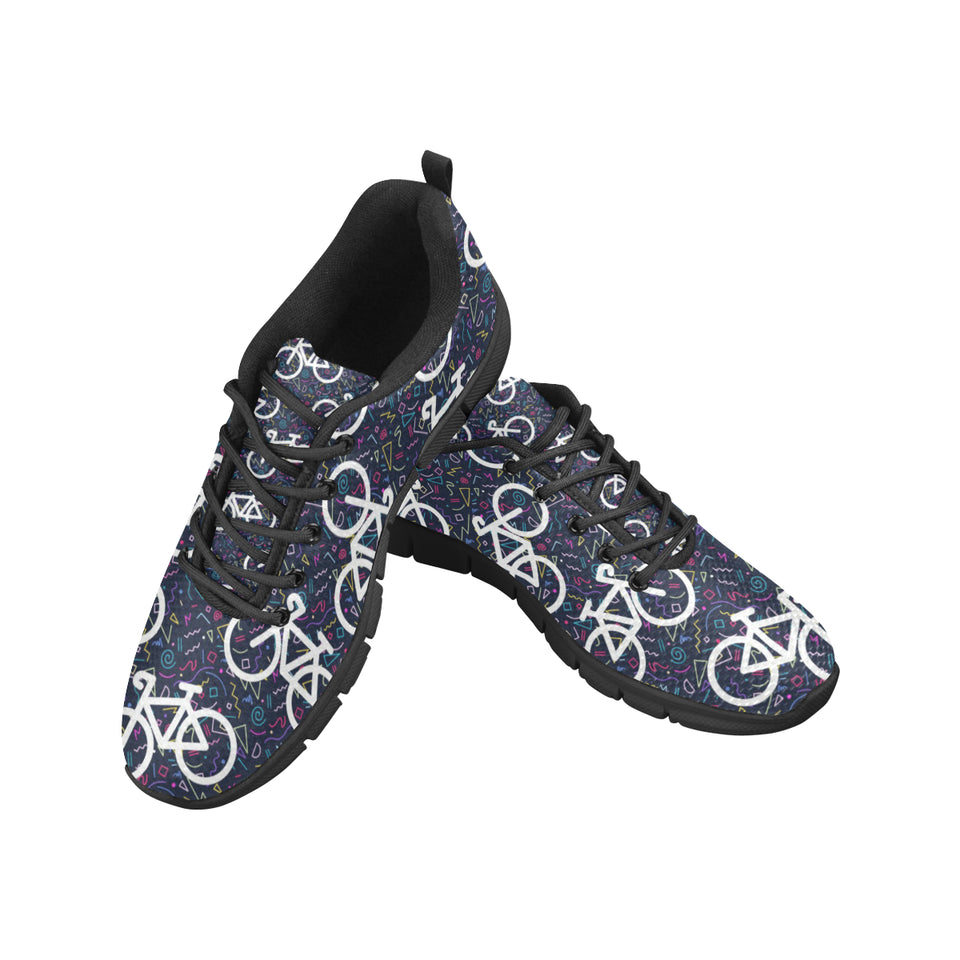 Bicycle Pattern Print Design 03 Men's Breathable Sneakers ( Model 055)