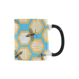 Bee honeycomb pattern Morphing Mug Heat Changing Mug