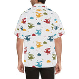 Colorful helicopter pattern Men's All Over Print Hawaiian Shirt