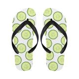Cucumber slices pattern Unisex Flip Flops