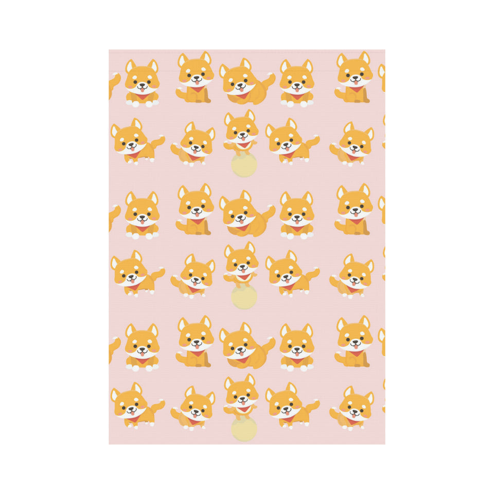 Cute shiba inu dog pattern House Flag Garden Flag