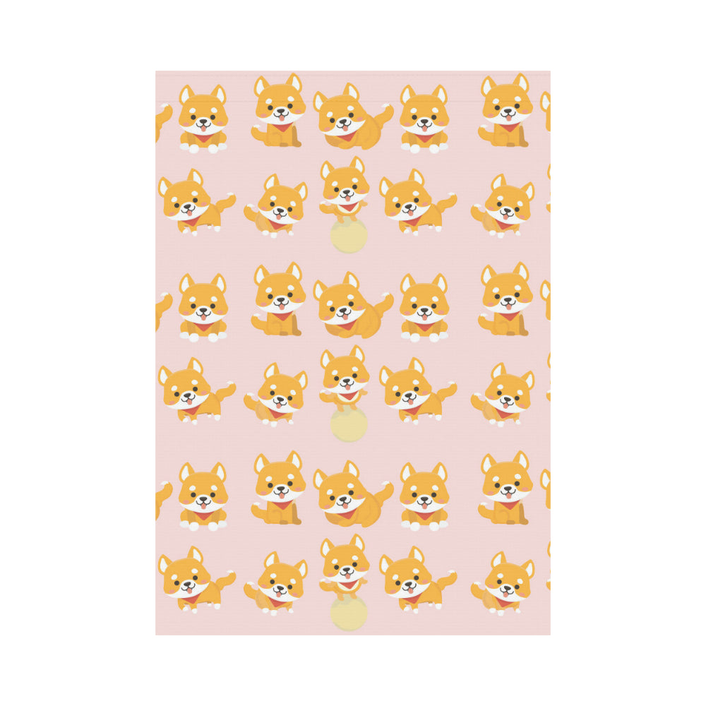 Cute shiba inu dog pattern House Flag Garden Flag