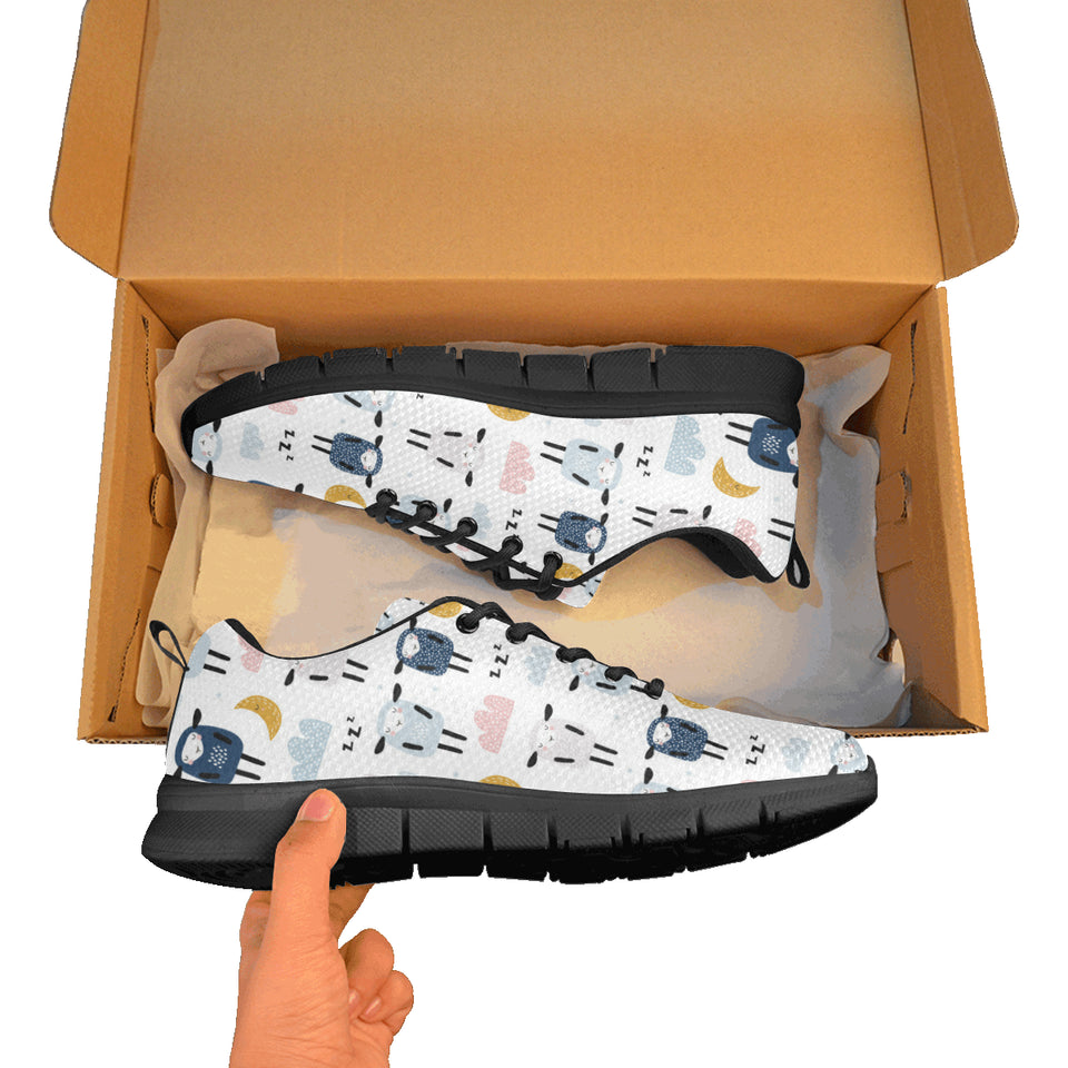 Cute sleeping sheep moon cloud pattern Men's Sneaker Shoes