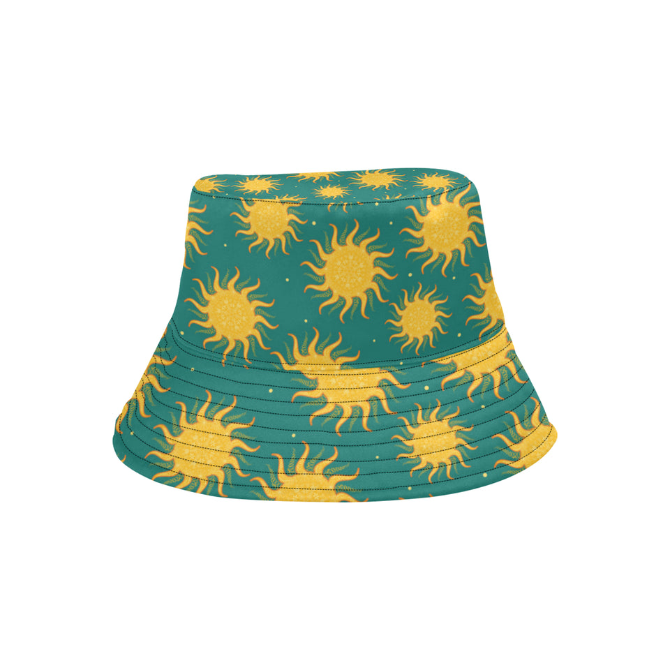Sun green background Unisex Bucket Hat