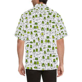 Sketch funny frog pattern Men's All Over Print Hawaiian Shirt