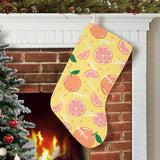 Grapefruit yellow background Christmas Stocking