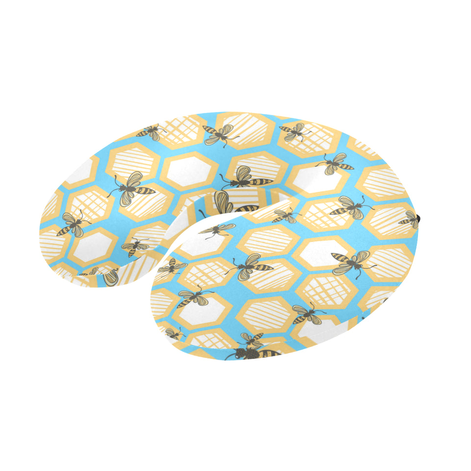 Bee honeycomb pattern U-Shaped Travel Neck Pillow