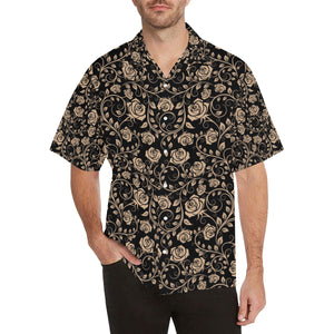 Rose Pattern Print Design 04 Men's All Over Print Hawaiian Shirt (Model T58)