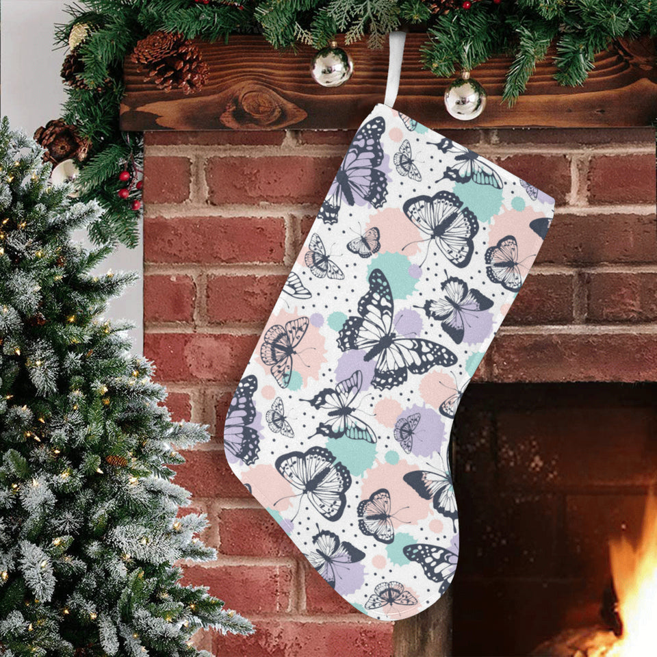 Butterfly pattern Christmas Stocking