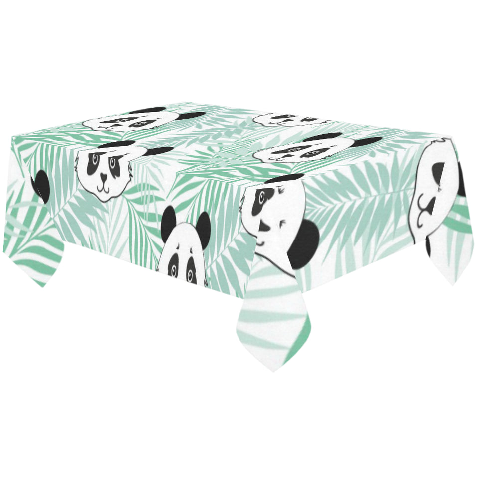 Panda pattern tropical leaves background Tablecloth