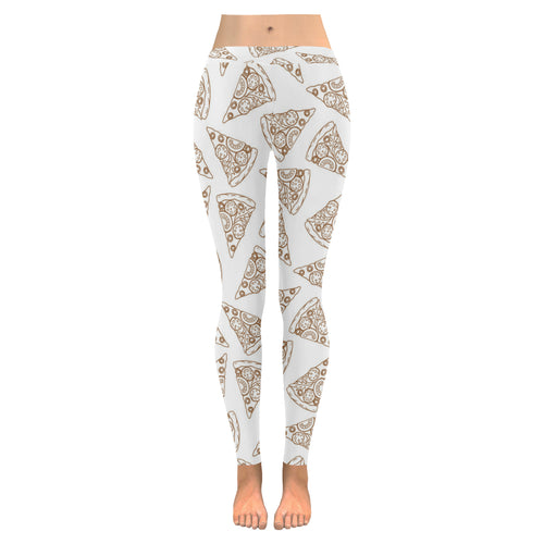 Hand drawn pizza pattern Women's Legging Fulfilled In US