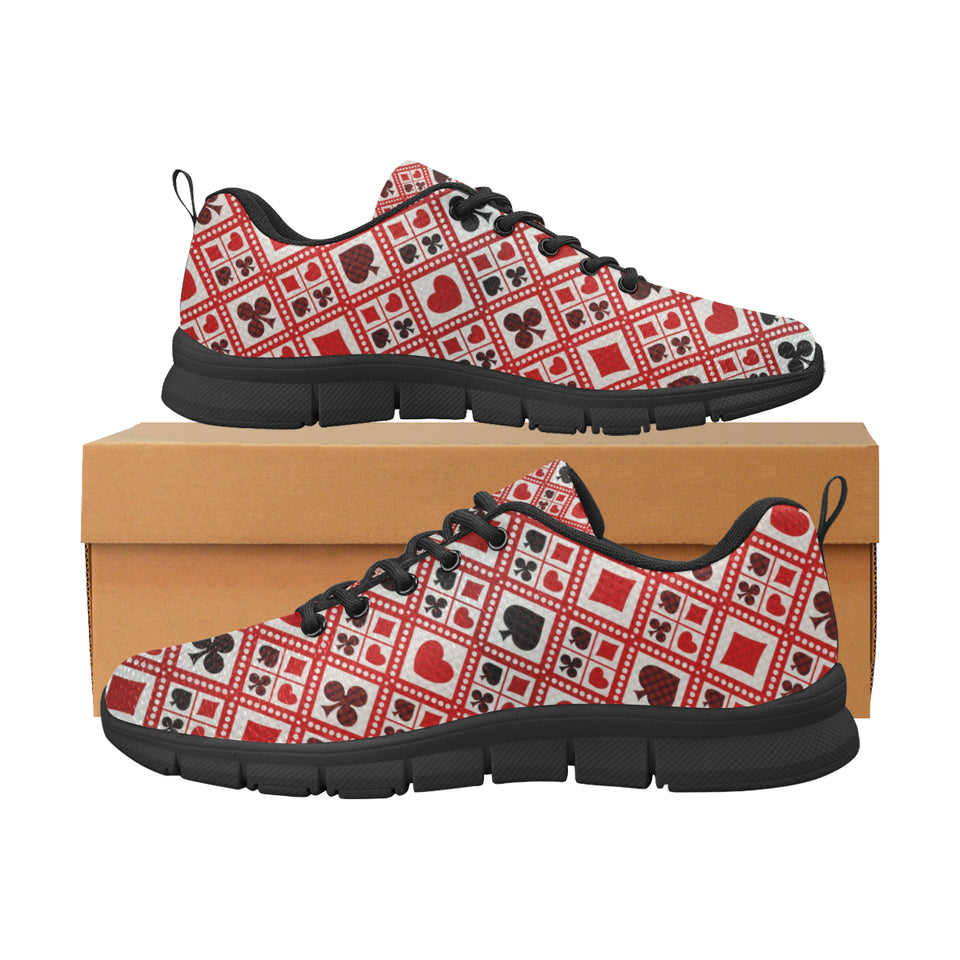 Casino Cards Suits Pattern Print Design 03 Men's Breathable Sneakers ( Model 055)