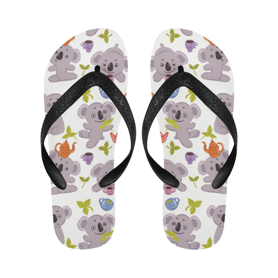 Cute koalas teapots tea Unisex Flip Flops