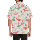 Cute whale pattern Men's All Over Print Hawaiian Shirt