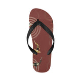 Fancy Carp red background Unisex Flip Flops