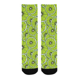 Slices of Lime design pattern Crew Socks